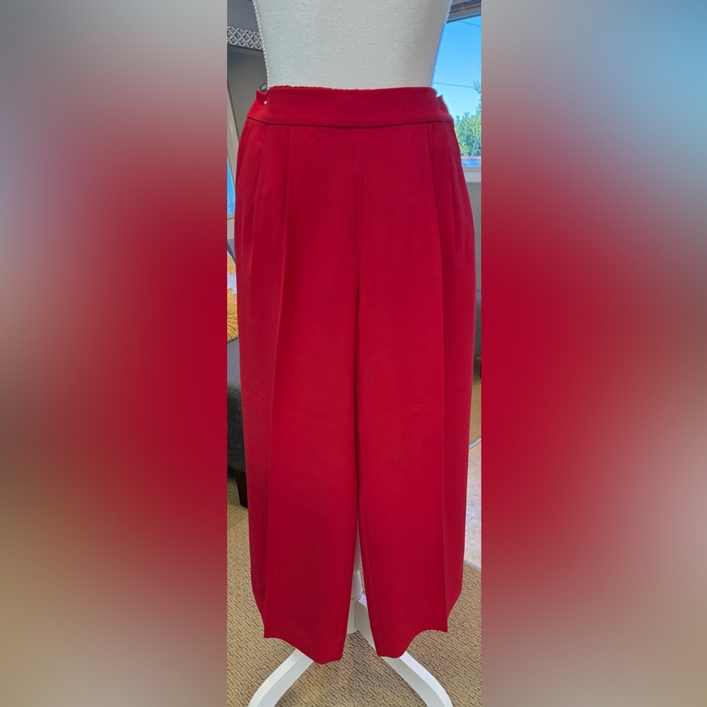 J. CREW RED Cropped Trouser Pant